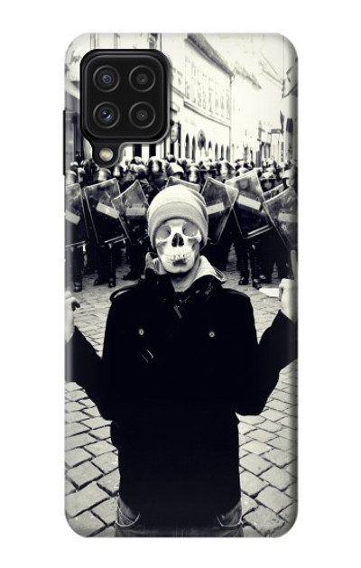 S1108 Skull Mask Man Protester Case Cover Custodia per Samsung Galaxy A22 4G