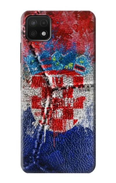 S3313 Croatia Flag Vintage Football Graphic Case Cover Custodia per Samsung Galaxy A22 5G