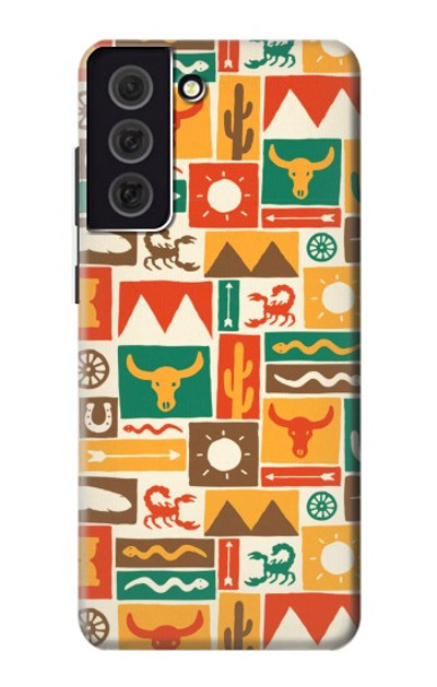 S1873 Western Pattern Case Cover Custodia per Samsung Galaxy S21 FE 5G