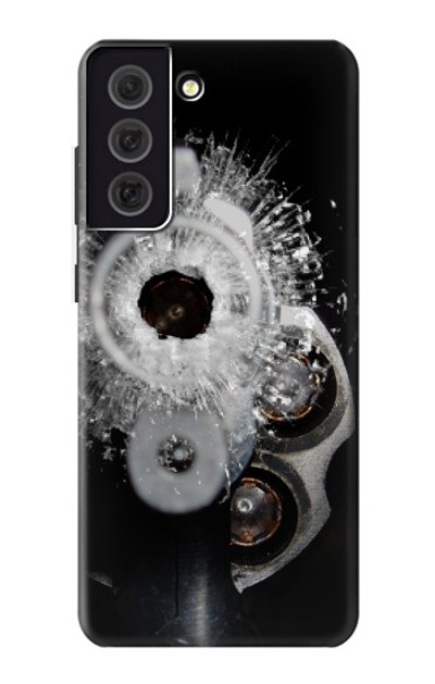 S2387 Gun Bullet Hole Glass Case Cover Custodia per Samsung Galaxy S21 FE 5G