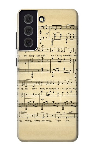 S2504 Vintage Music Sheet Case Cover Custodia per Samsung Galaxy S21 FE 5G