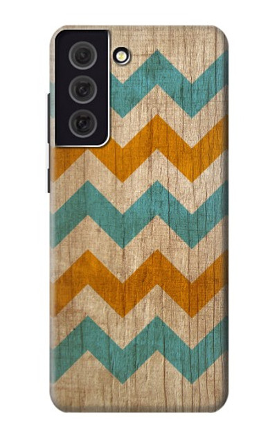 S3033 Vintage Wood Chevron Graphic Printed Case Cover Custodia per Samsung Galaxy S21 FE 5G