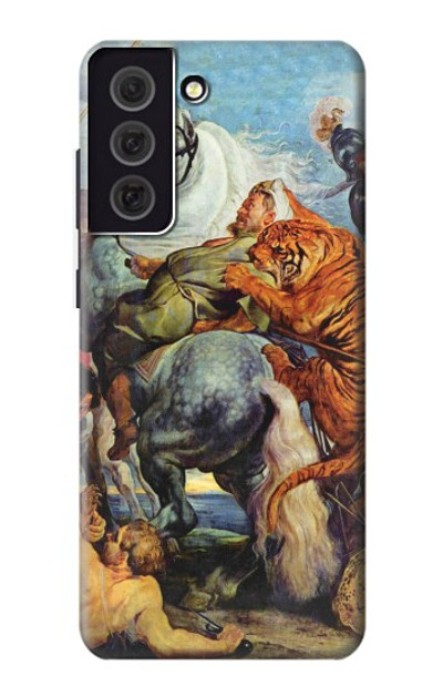 S3331 Peter Paul Rubens Tiger und Lowenjagd Case Cover Custodia per Samsung Galaxy S21 FE 5G