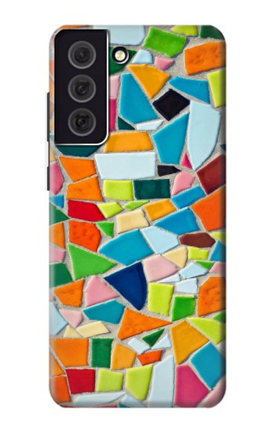 S3391 Abstract Art Mosaic Tiles Graphic Case Cover Custodia per Samsung Galaxy S21 FE 5G