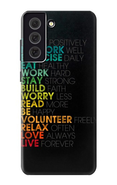 S3523 Think Positive Words Quotes Case Cover Custodia per Samsung Galaxy S21 FE 5G