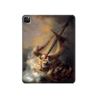 S1091 Rembrandt Christ in The Storm Case Cover Custodia per iPad Pro 12.9 (2022, 2021, 2020, 2018), iPad Air 13 (2025, 2024)