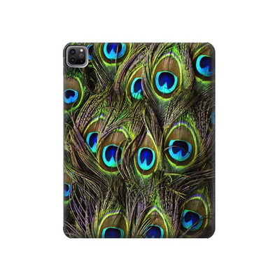 S1965 Peacock Feather Case Cover Custodia per iPad Pro 12.9 (2022, 2021, 2020, 2018), Air 13 (2024)