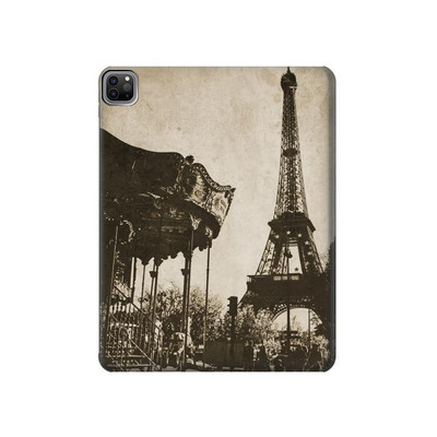 S2174 Eiffel Tower Vintage Paris Case Cover Custodia per iPad Pro 12.9 (2022, 2021, 2020, 2018), Air 13 (2024)