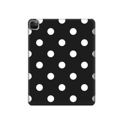 S2299 Black Polka Dots Case Cover Custodia per iPad Pro 12.9 (2022, 2021, 2020, 2018), Air 13 (2024)