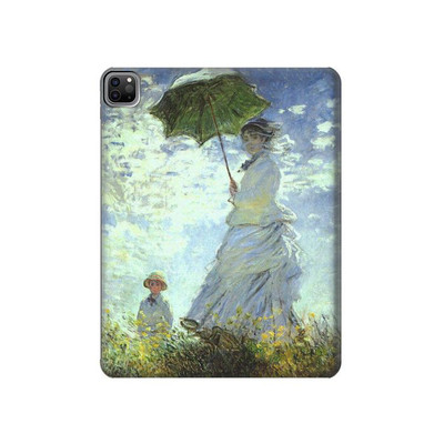 S2415 Claude Monet Woman with a Parasol Case Cover Custodia per iPad Pro 12.9 (2022, 2021, 2020, 2018), Air 13 (2024)