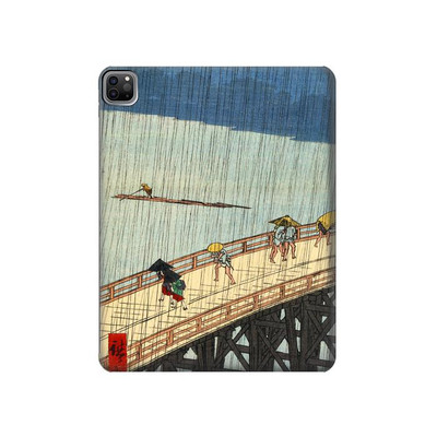 S3347 Utagawa Hiroshige Sudden shower Case Cover Custodia per iPad Pro 12.9 (2022, 2021, 2020, 2018), Air 13 (2024)