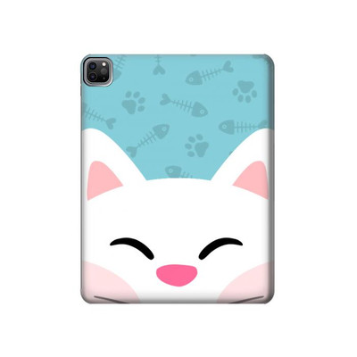 S3542 Cute Cat Cartoon Case Cover Custodia per iPad Pro 12.9 (2022, 2021, 2020, 2018), Air 13 (2024)