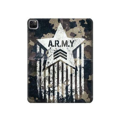 S3666 Army Camo Camouflage Case Cover Custodia per iPad Pro 12.9 (2022, 2021, 2020, 2018), Air 13 (2024)