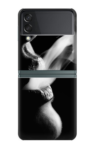 S0917 Sexy Lip Girl Smoking Case For Samsung Galaxy Z Flip 3 5G