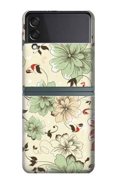 S2179 Flower Floral Vintage Art Pattern Case For Samsung Galaxy Z Flip 3 5G