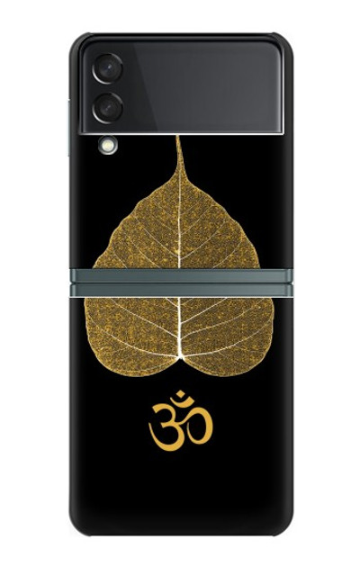 S2331 Gold Leaf Buddhist Om Symbol Case For Samsung Galaxy Z Flip 3 5G S2331 Gold Leaf Buddhist Om Symbol Case For Samsung Galaxy Z Flip 3 5G