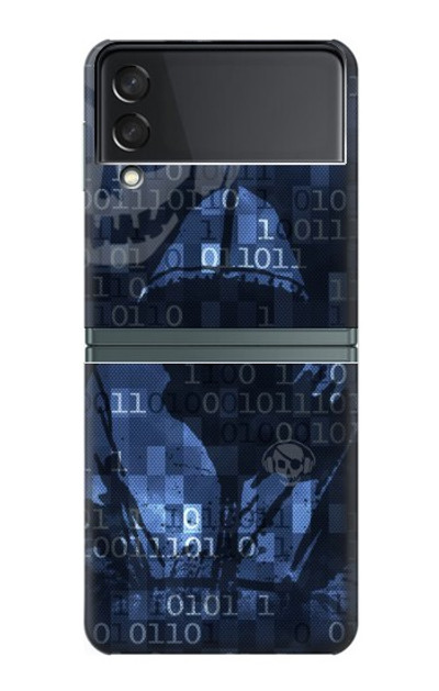 S3431 Digital Code Cyber Hacker Case For Samsung Galaxy Z Flip 3 5G