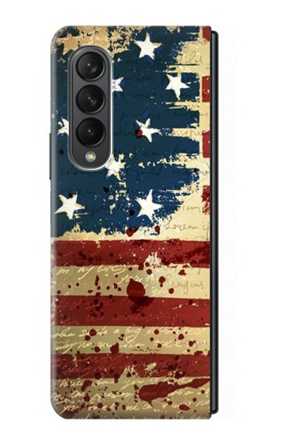 S2349 Old American Flag Case For Samsung Galaxy Z Fold 3 5G
