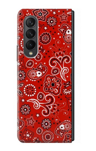 S3354 Red Classic Bandana Case For Samsung Galaxy Z Fold 3 5G