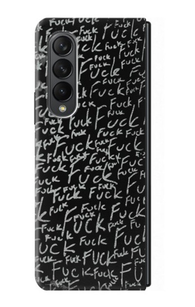 S3478 Funny Words Blackboard Case For Samsung Galaxy Z Fold 3 5G