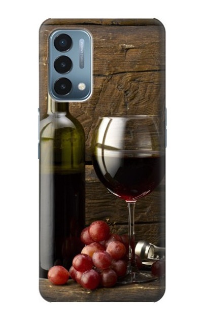 S1316 Grapes Bottle and Glass of Red Wine Case Cover Custodia per OnePlus Nord N200 5G