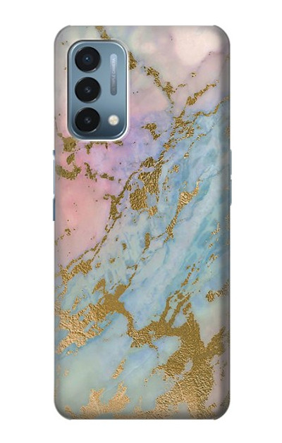 S3717 Rose Gold Blue Pastel Marble Graphic Printed Case Cover Custodia per OnePlus Nord N200 5G