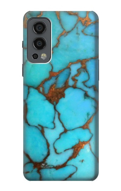 S2685 Aqua Turquoise Gemstone Graphic Printed Case Cover Custodia per OnePlus Nord 2 5G