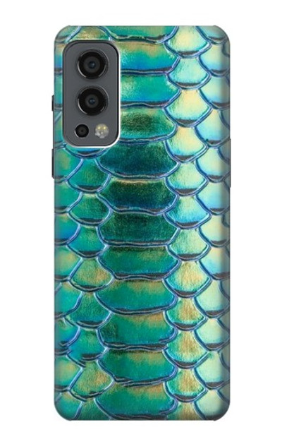 S3414 Green Snake Scale Graphic Print Case Cover Custodia per OnePlus Nord 2 5G
