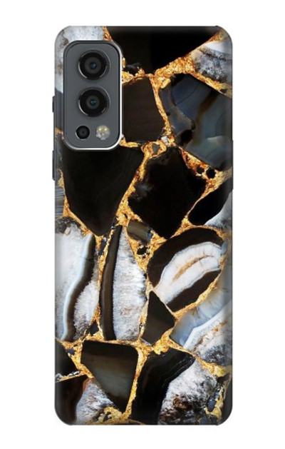 S3419 Gold Marble Graphic Print Case Cover Custodia per OnePlus Nord 2 5G