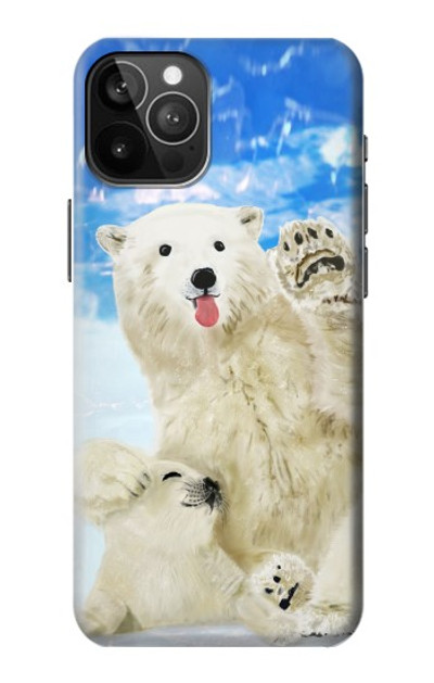 S3794 Arctic Polar Bear in Love with Seal Paint Case Cover Custodia per iPhone 12 Pro Max