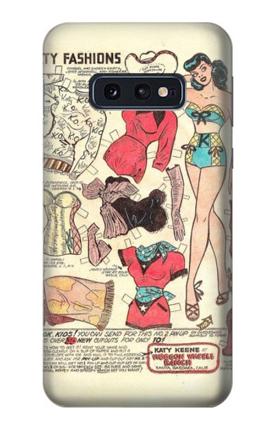 S3820 Vintage Cowgirl Fashion Paper Doll Case Cover Custodia per Samsung Galaxy S10e