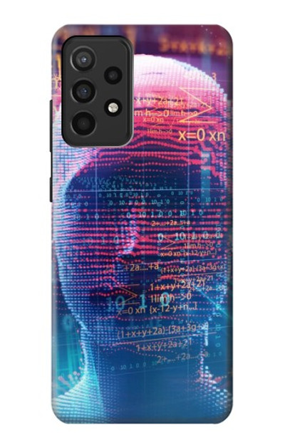 S3800 Digital Human Face Case Cover Custodia per Samsung Galaxy A52, Galaxy A52 5G