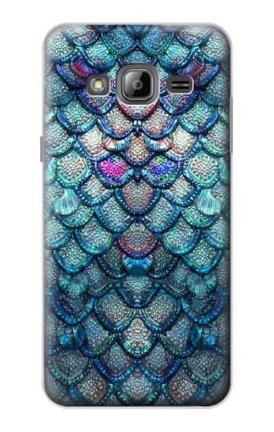 S3809 Mermaid Fish Scale Case Cover Custodia per Samsung Galaxy J3 (2016)