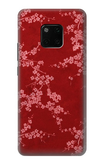 S3817 Red Floral Cherry blossom Pattern Case Cover Custodia per Huawei Mate 20 Pro