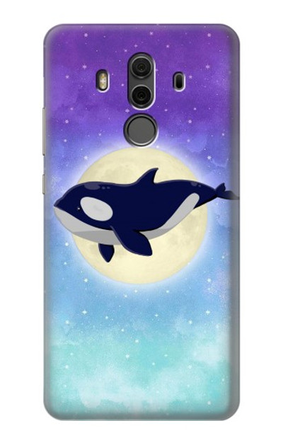 S3807 Killer Whale Orca Moon Pastel Fantasy Case Cover Custodia per Huawei Mate 10 Pro, Porsche Design