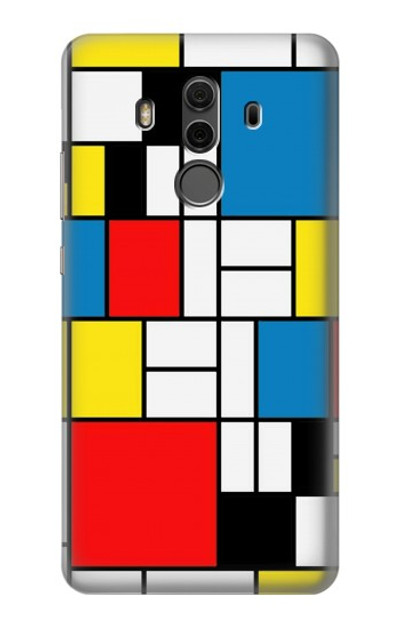 S3814 Piet Mondrian Line Art Composition Case Cover Custodia per Huawei Mate 10 Pro, Porsche Design