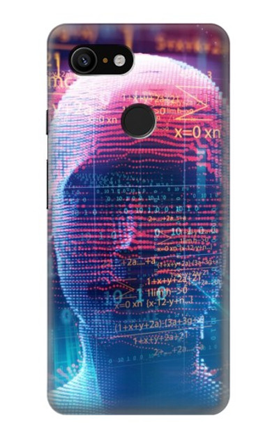 S3800 Digital Human Face Case Cover Custodia per Google Pixel 3