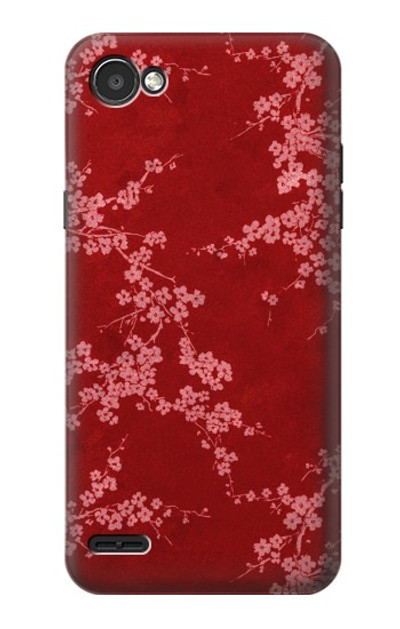 S3817 Red Floral Cherry blossom Pattern Case Cover Custodia per LG Q6