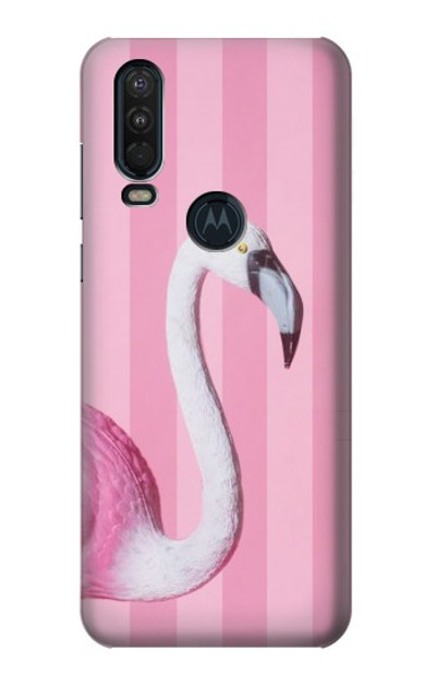 S3805 Flamingo Pink Pastel Case Cover Custodia per Motorola One Action (Moto P40 Power)