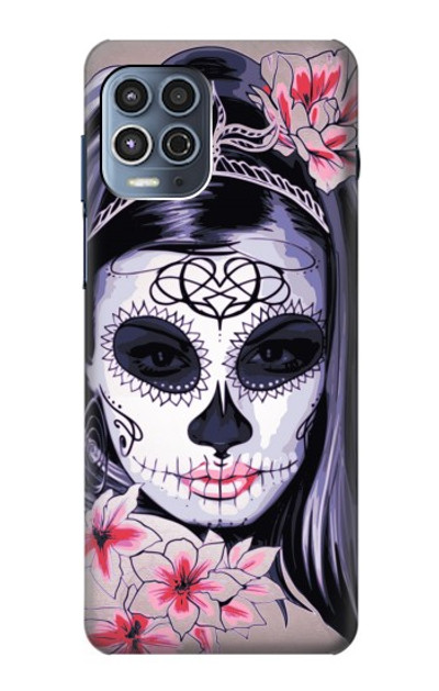 S3821 Sugar Skull Steam Punk Girl Gothic Case Cover Custodia per Motorola Moto G100