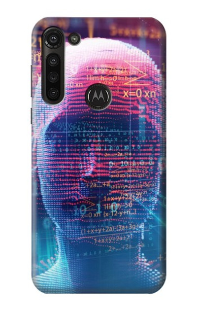 S3800 Digital Human Face Case Cover Custodia per Motorola Moto G8 Power