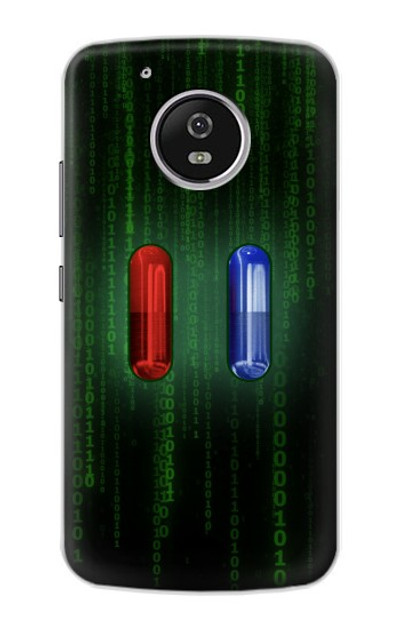 S3816 Red Pill Blue Pill Capsule Case Cover Custodia per Motorola Moto G5