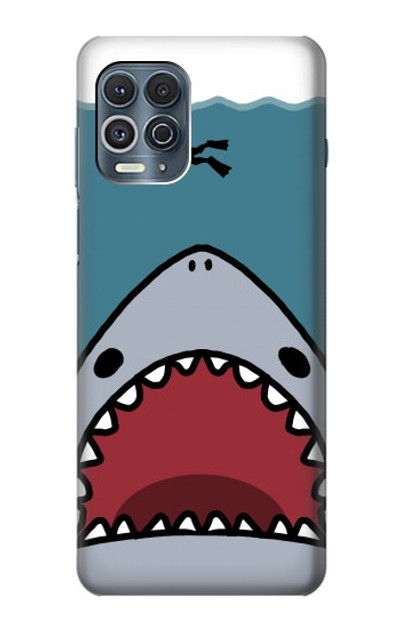 S3825 Cartoon Shark Sea Diving Case Cover Custodia per Motorola Edge S