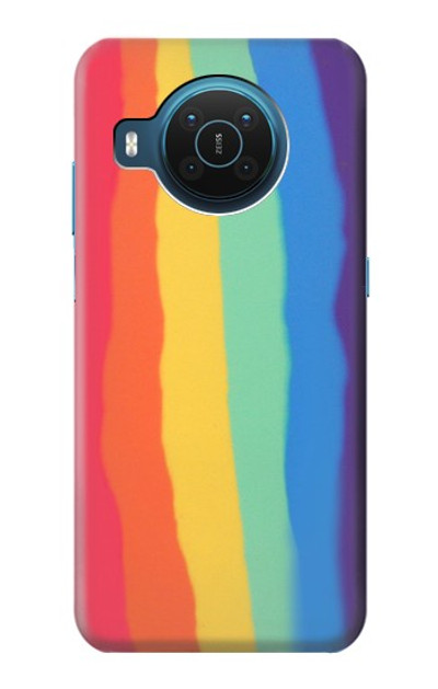 S3799 Cute Vertical Watercolor Rainbow Case Cover Custodia per Nokia X20