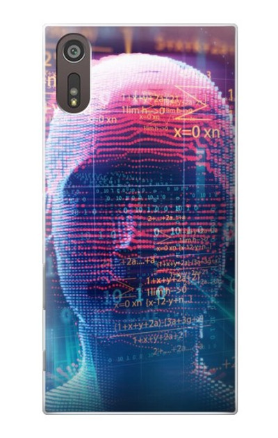 S3800 Digital Human Face Case Cover Custodia per Sony Xperia XZ