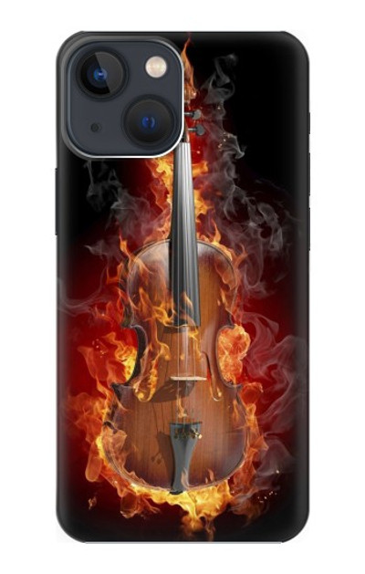S0864 Fire Violin Case Cover Custodia per iPhone 13 mini