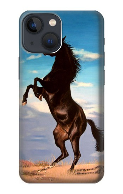 S0934 Wild Black Horse Case Cover Custodia per iPhone 13 mini S0934 Wild Black Horse Case Cover Custodia per iPhone 13 mini
