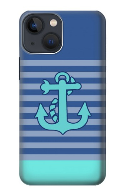 S2081 Nautical Anchor Case Cover Custodia per iPhone 13 mini