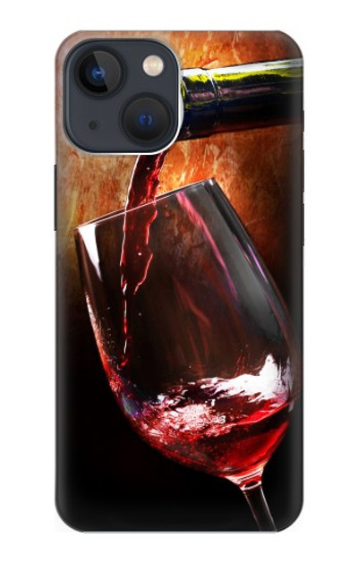 S2396 Red Wine Bottle And Glass Case Cover Custodia per iPhone 13 mini