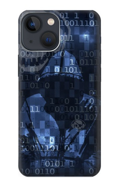 S3431 Digital Code Cyber Hacker Case Cover Custodia per iPhone 13 mini